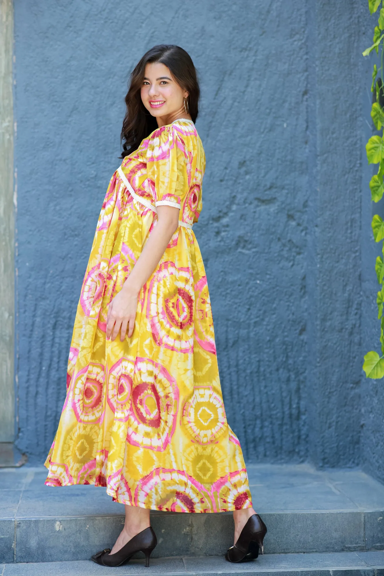 Loom Chic Boho Maternity Maxi Dress