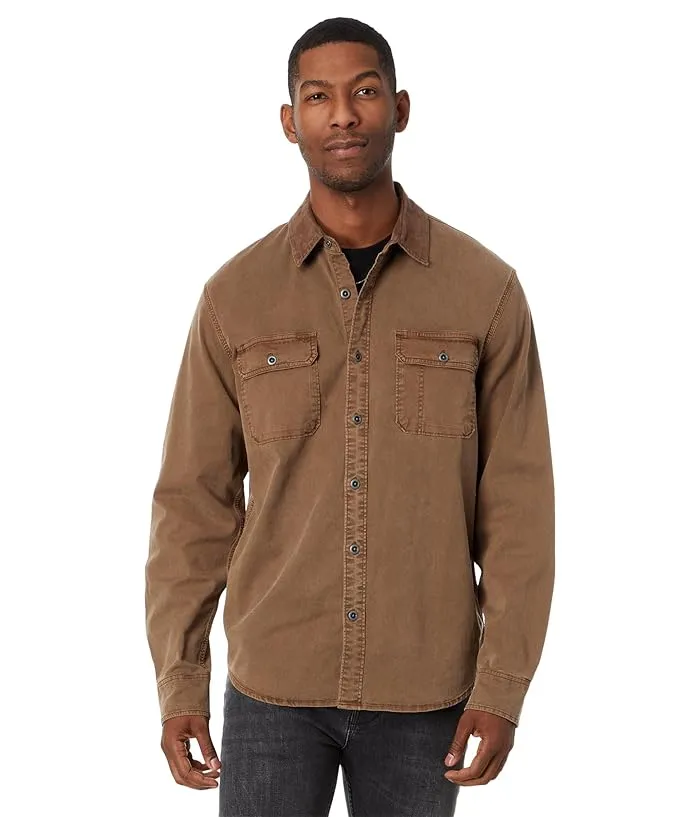 Lucky Brand Corduroy Collar Washed Workwear Long Sleeve Shirt