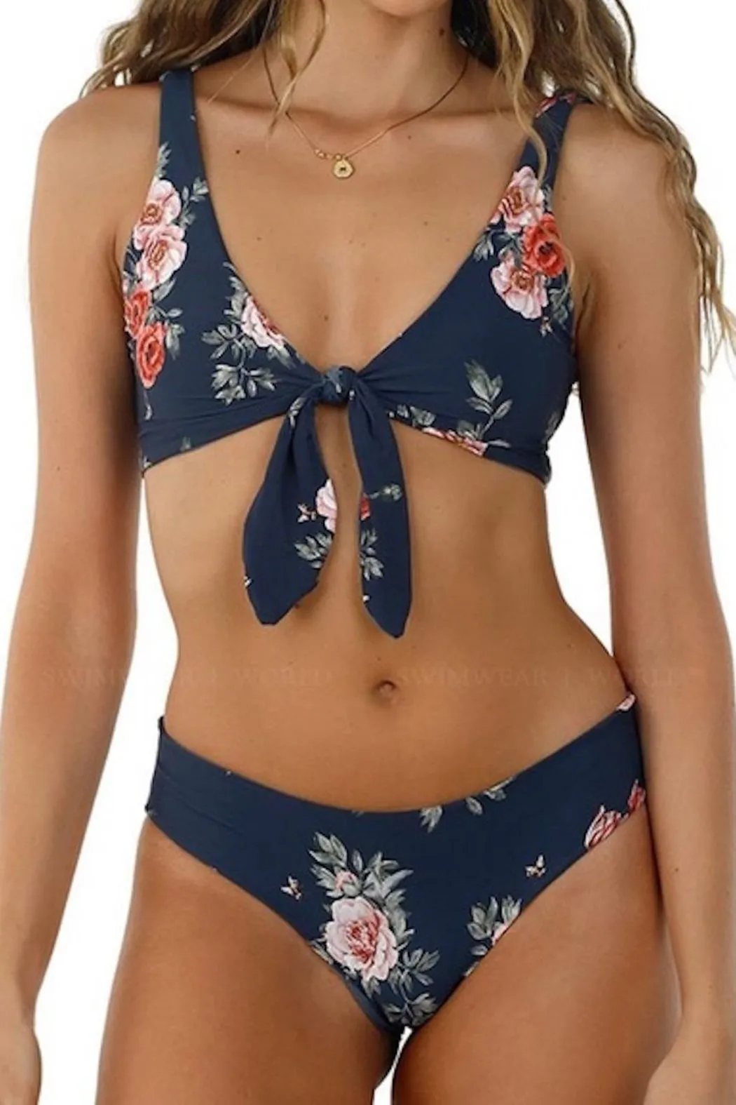 M Time To Bloom Knot Bikini