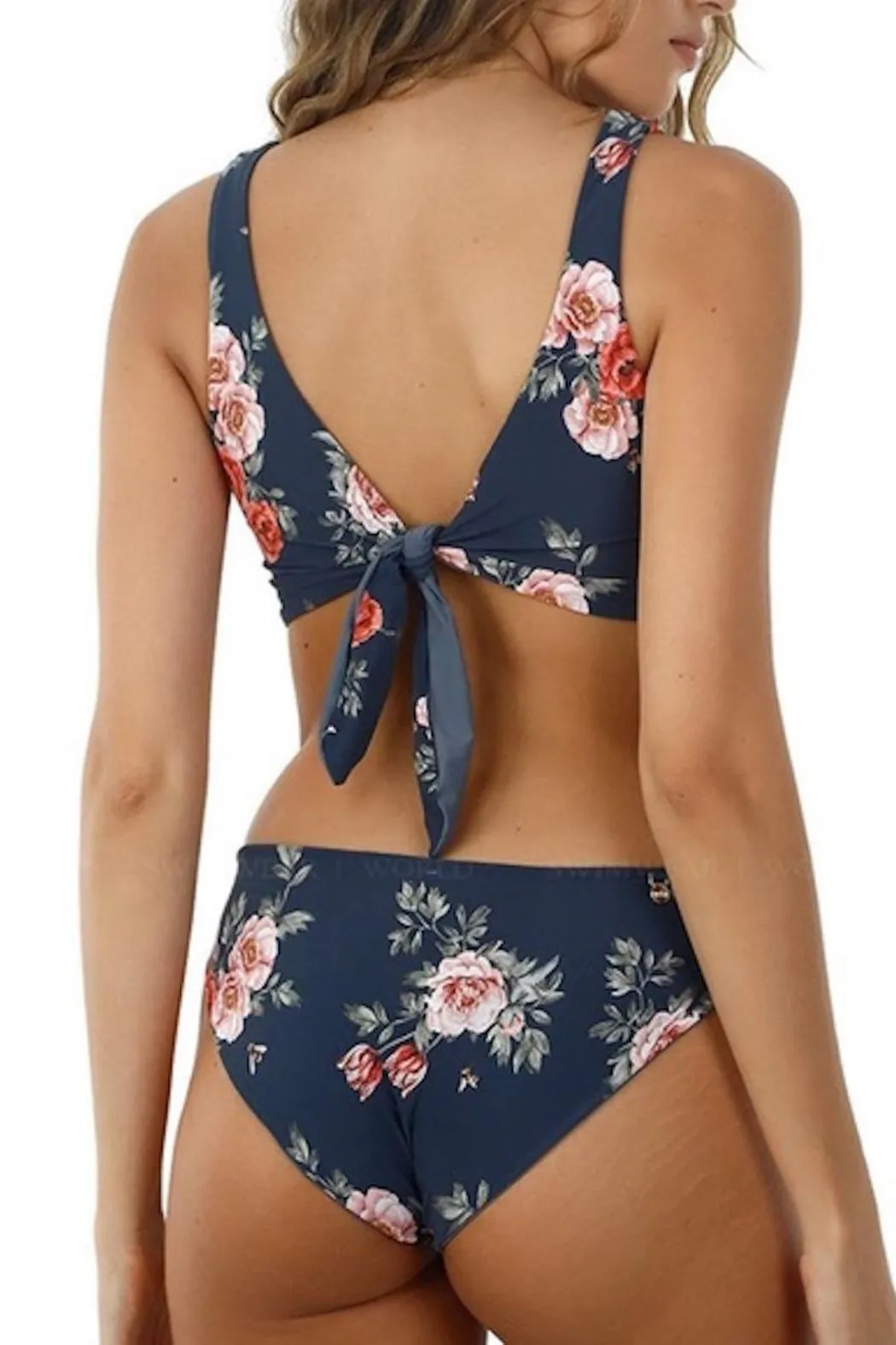 M Time To Bloom Knot Bikini