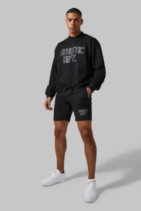 Man Active Oversized Athletic Short Tracksuit