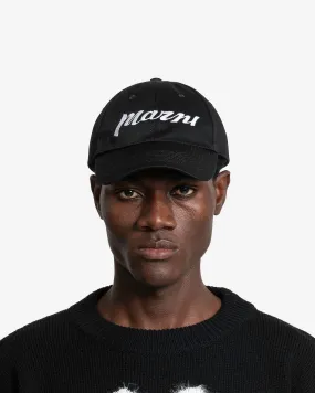 Marni Cotton Twill Hat in Black