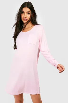 Maternity Basic Long Sleeve Nightgown