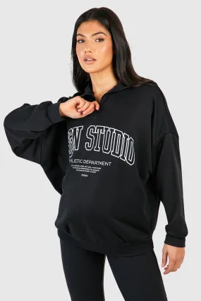 Maternity Half Zip Dsgn Studio Sweatshirt