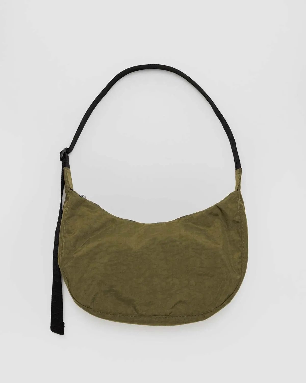 Medium Nylon Crescent Bag - Seaweed