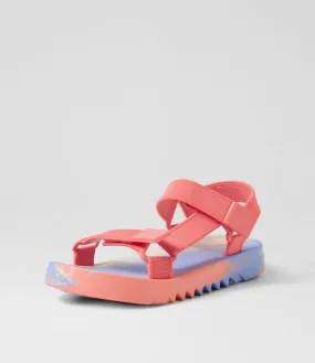 MELISSA Melissa Flowing Papete Pink Blue Fabric Sandals