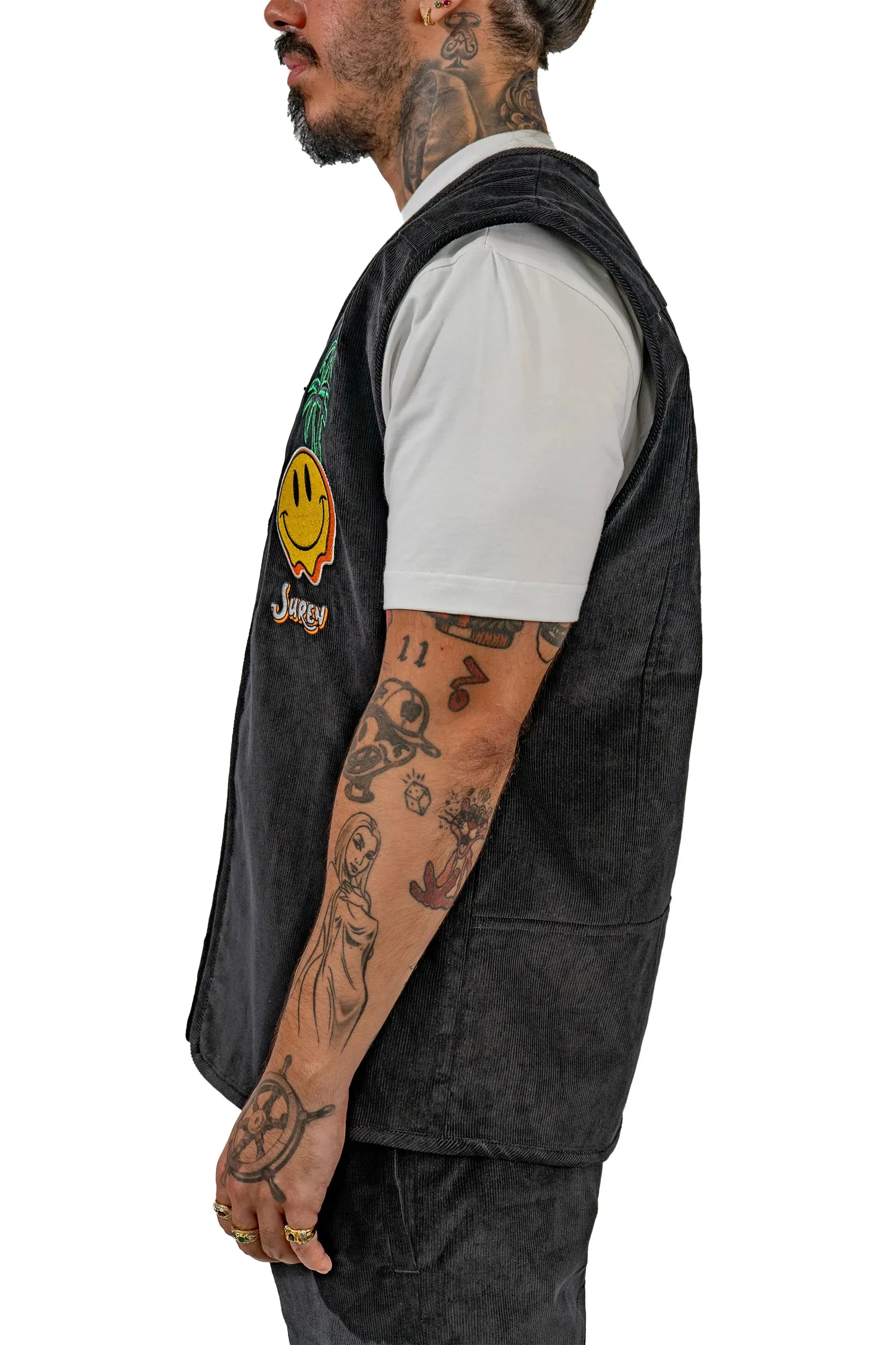 Men JUREN All Smiles Corduroy Vest