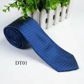 Men Silk Vogue Necktie Tie Wedding Classic Jacquard Woven Plain Skinny Lot Color PY5 SM6