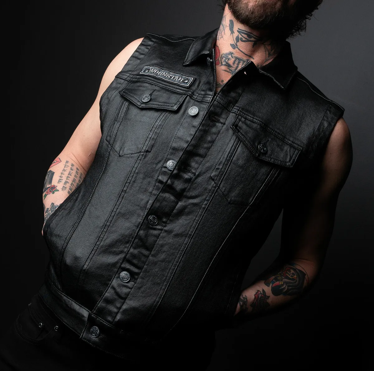 men's vest WORNSTAR - Idolmaker Waxed Denim - WSGV-IMKWX  -  Metal-shop