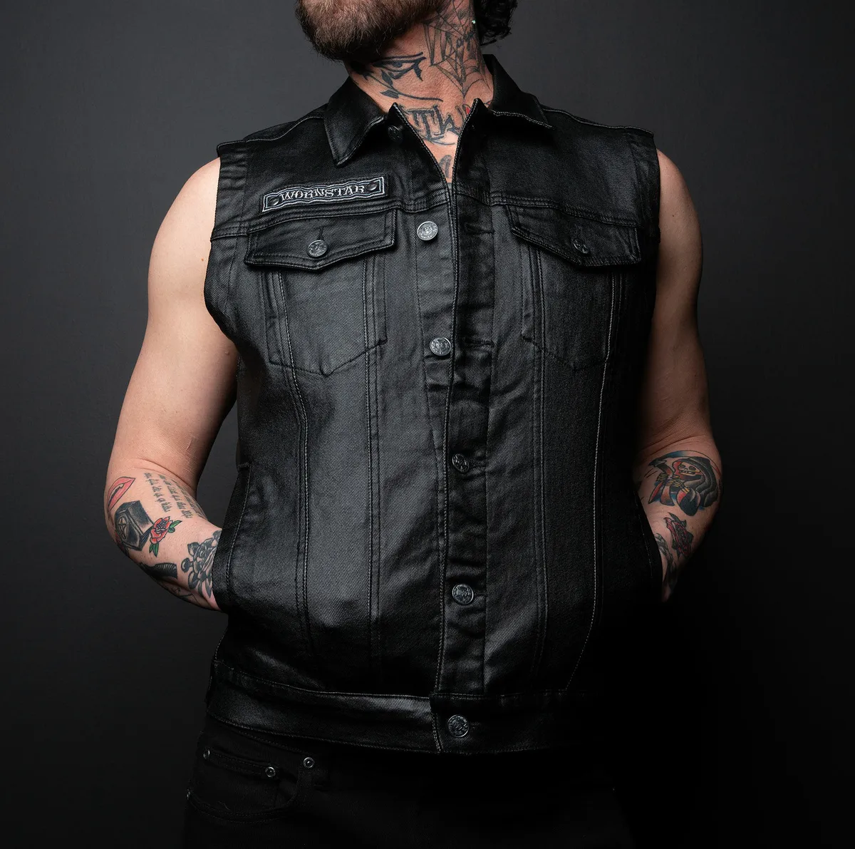 men's vest WORNSTAR - Idolmaker Waxed Denim - WSGV-IMKWX  -  Metal-shop