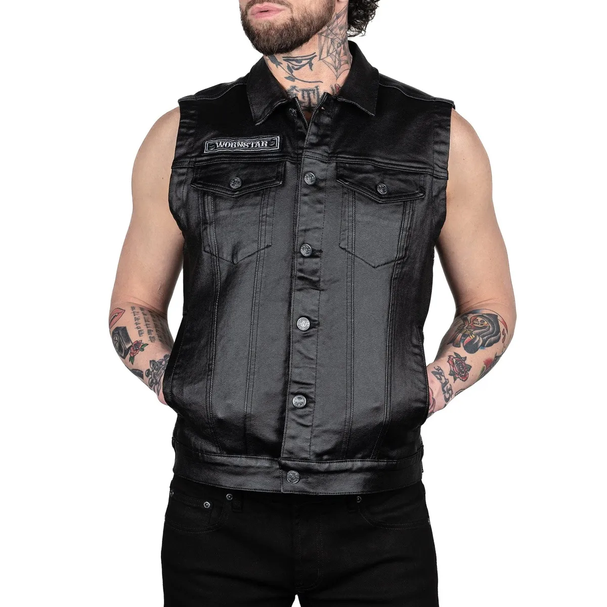 men's vest WORNSTAR - Idolmaker Waxed Denim - WSGV-IMKWX  -  Metal-shop