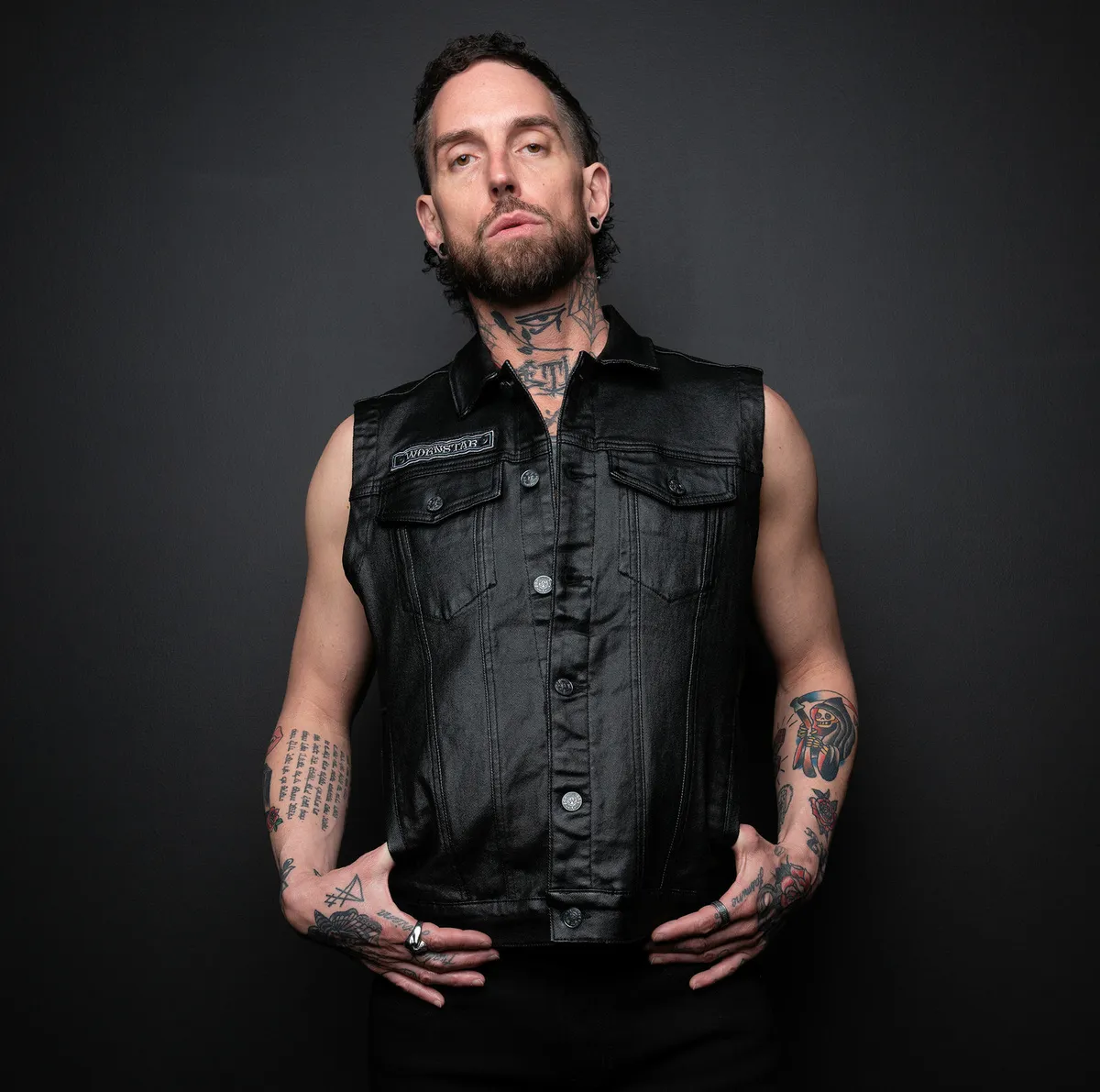 men's vest WORNSTAR - Idolmaker Waxed Denim - WSGV-IMKWX  -  Metal-shop