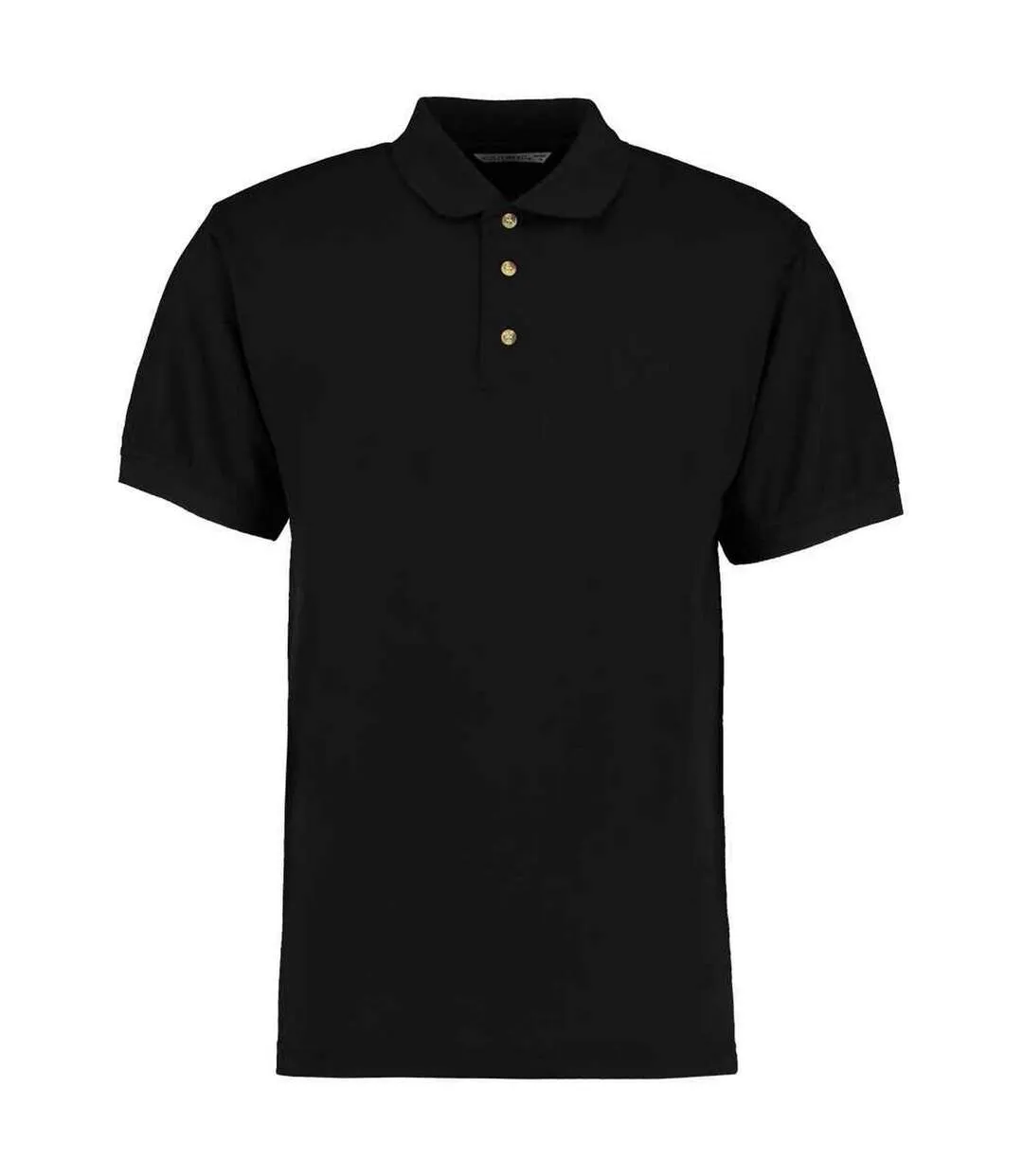 Mens workwear heather polo shirt black Kustom Kit