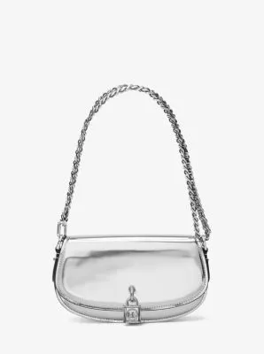 Mila Small Metallic Leather Shoulder Bag