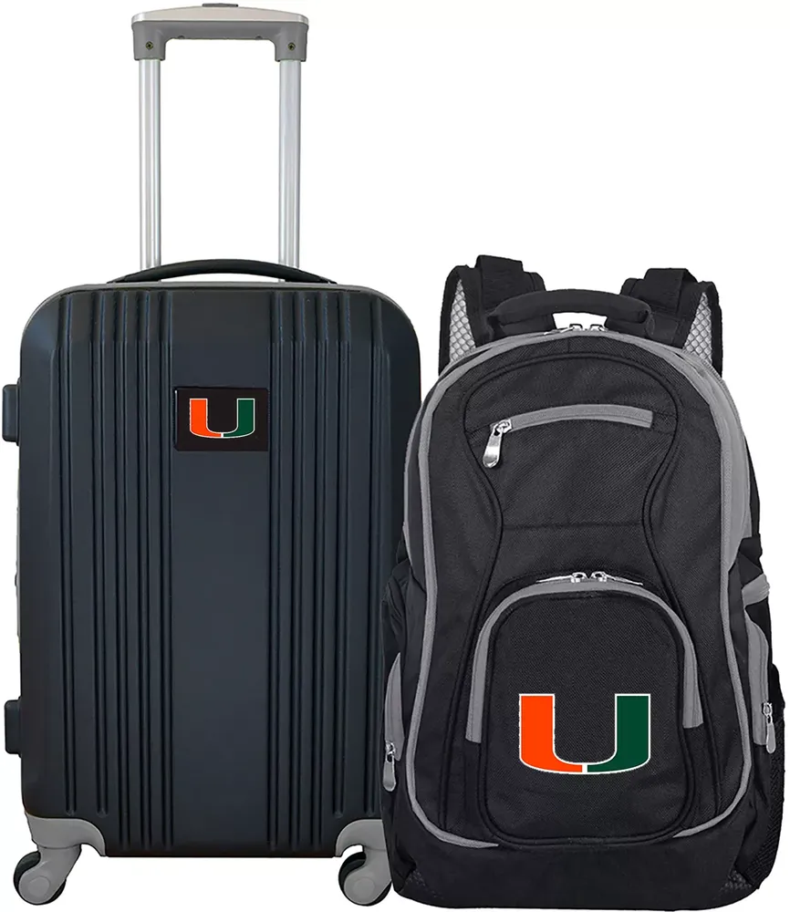 Mojo Miami Hurricanes Two Piece Luggage Set