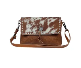 Myra Blossom Etched Leather Hairon Bag