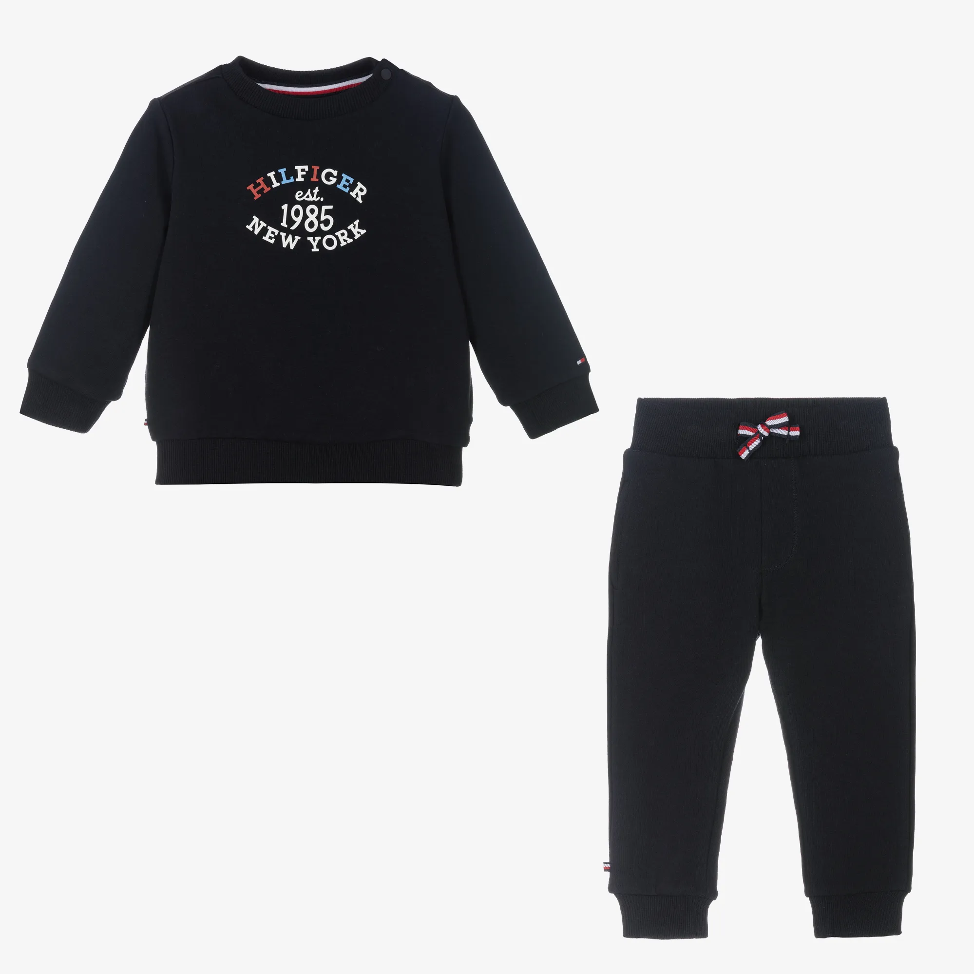 Navy Blue Cotton Baby Tracksuit