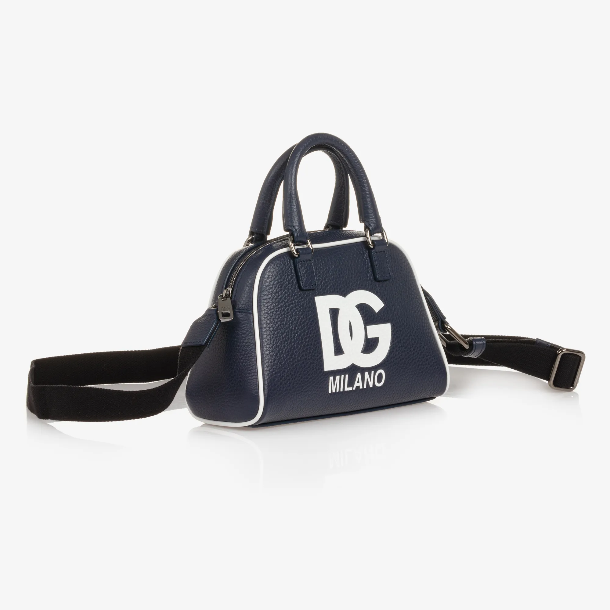 Navy Blue Leather DG Bag (20cm)