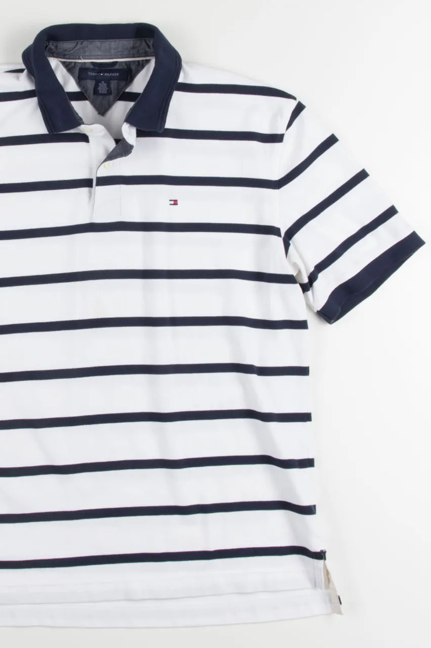 Navy Striped Tommy Polo Shirt