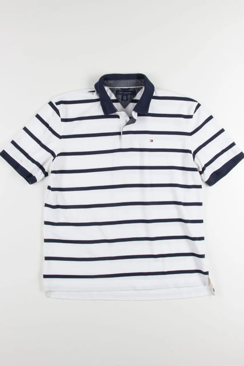 Navy Striped Tommy Polo Shirt