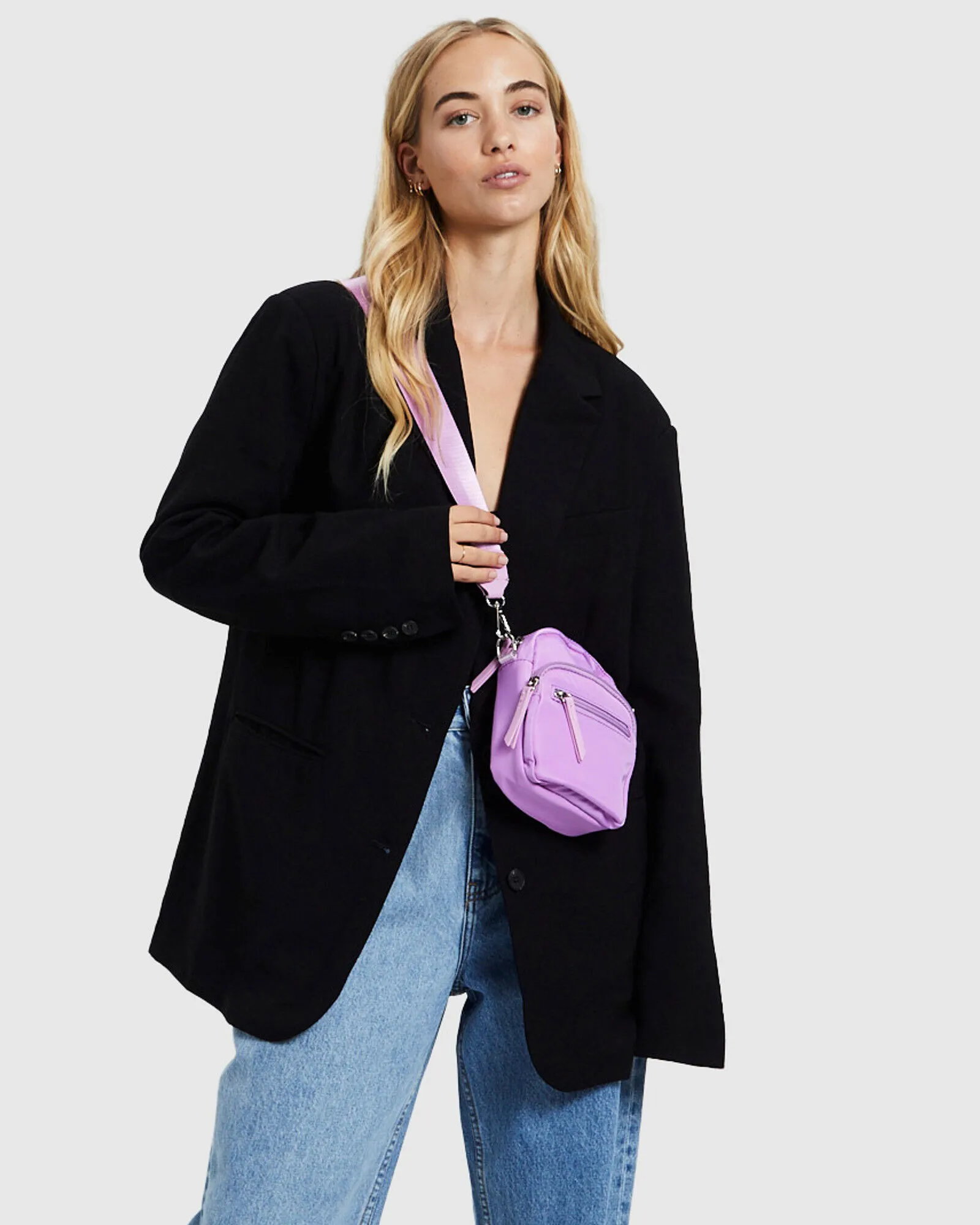 Neon Hart Jesse Nylon Cross Body Bag Purple