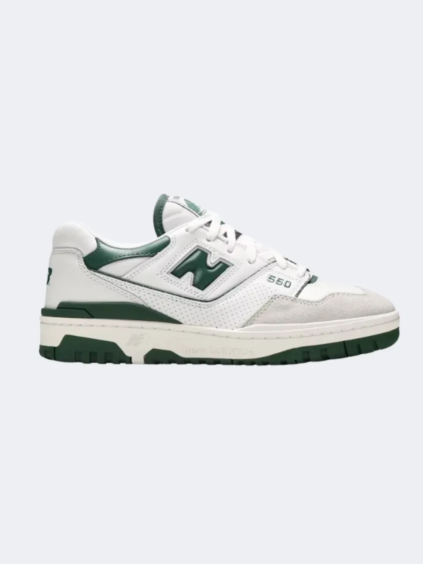 New Balance Bb550 Unisex Lifestyle Shoes White/Green