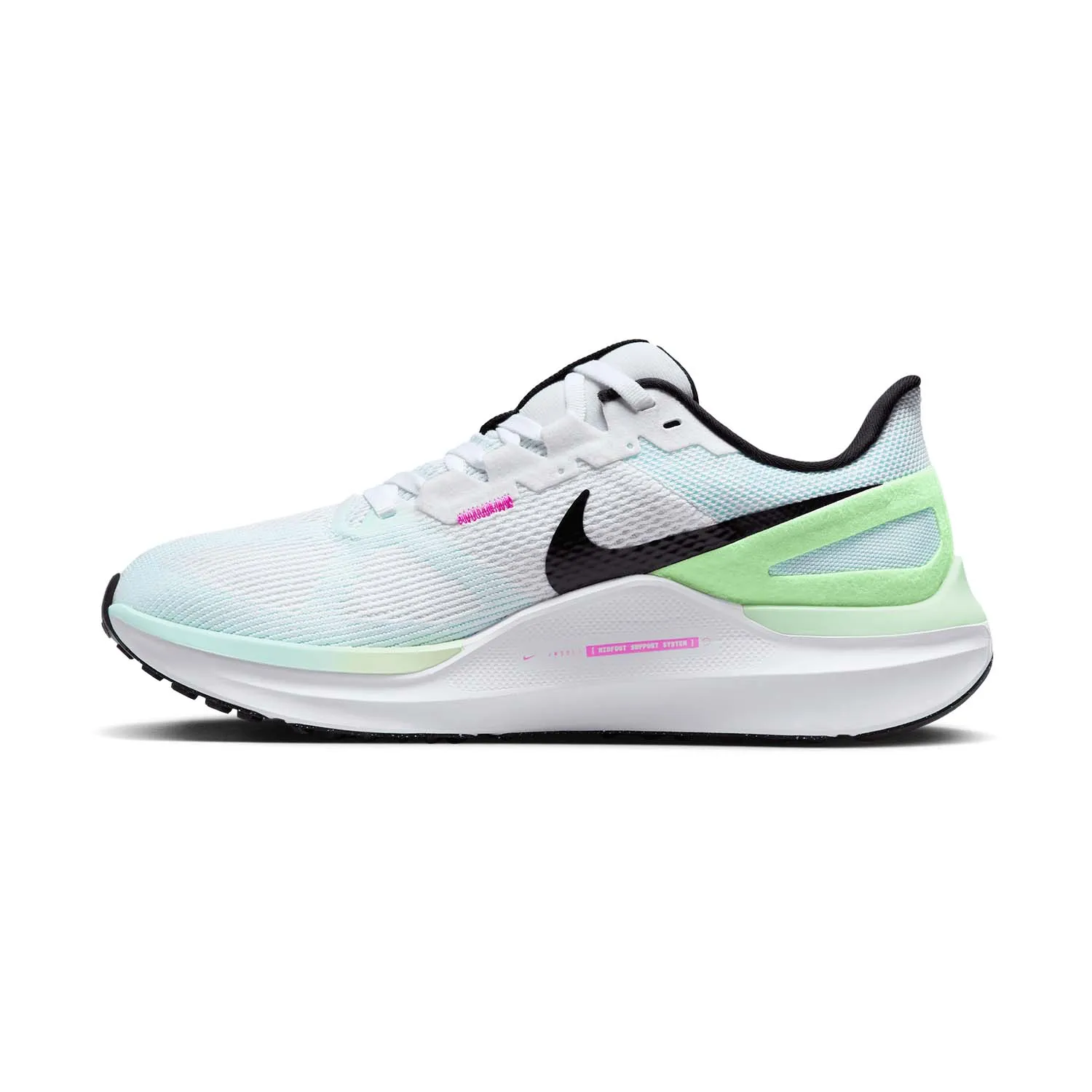 Nike Air Zoom Structure 25  White/Black/Glacier Blue/Vapor Green