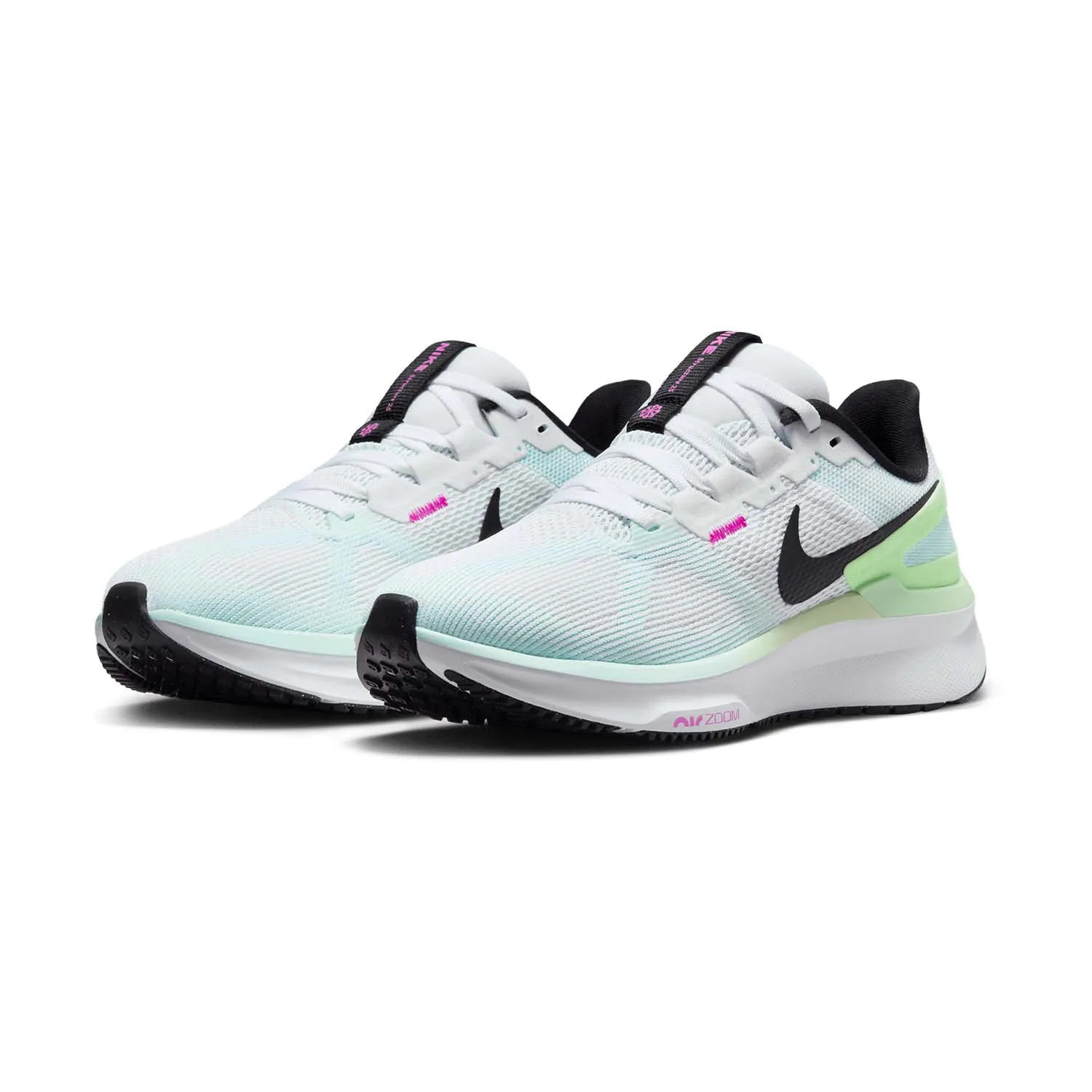 Nike Air Zoom Structure 25  White/Black/Glacier Blue/Vapor Green