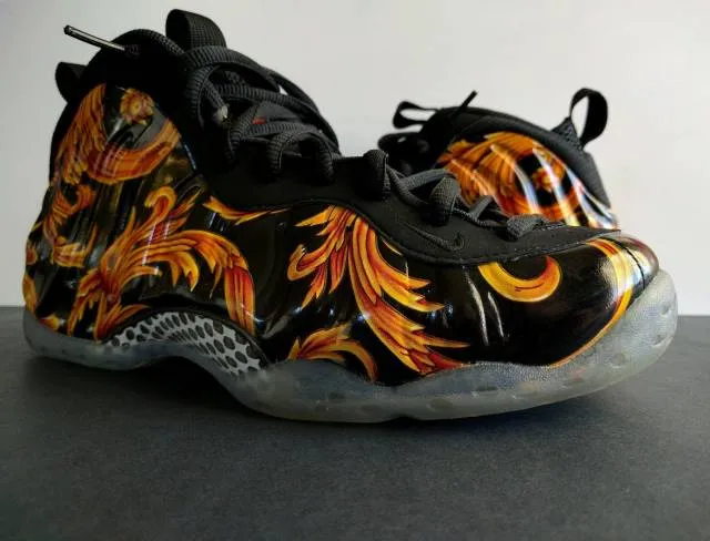 Nike black supreme foamposite 652792 001 free shipping