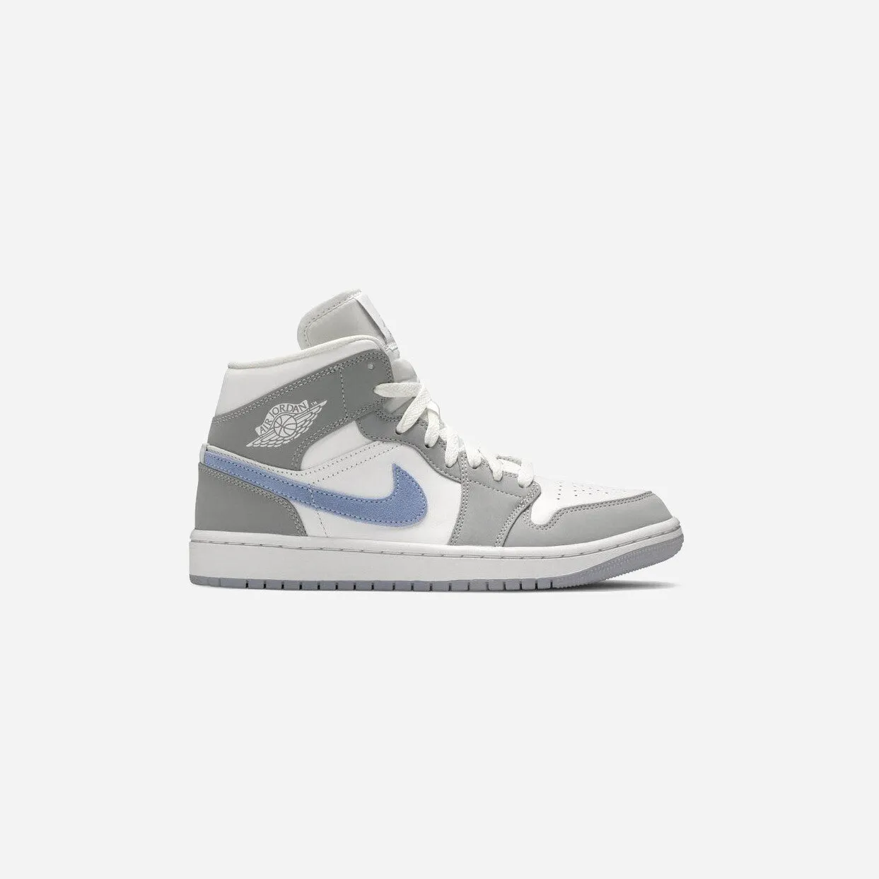 NIKE  JORDAN 1 MID WOLF GREY ALUMINIUM