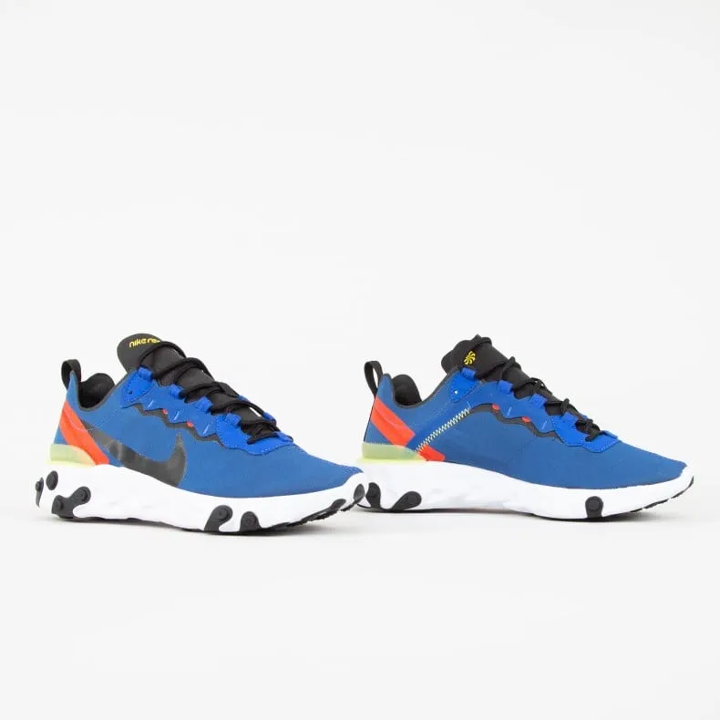 Nike React Element 55 (Game Royal/Black-White-Dynamic Yellow)