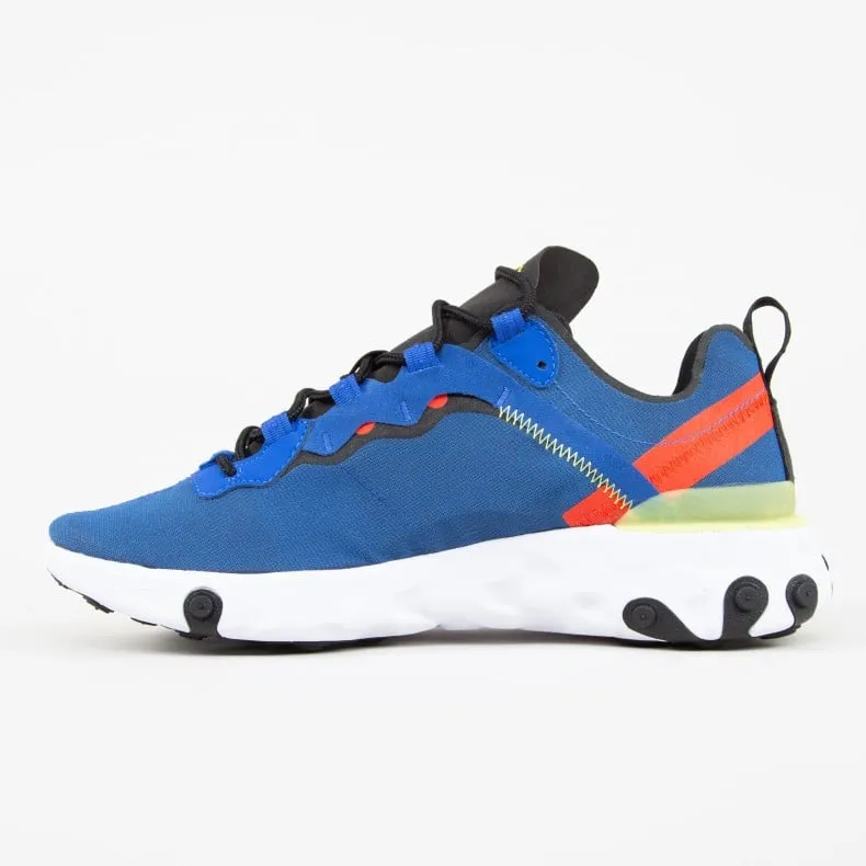 Nike React Element 55 (Game Royal/Black-White-Dynamic Yellow)