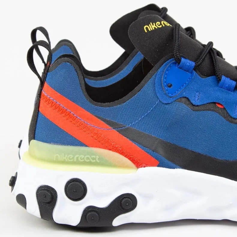 Nike React Element 55 (Game Royal/Black-White-Dynamic Yellow)