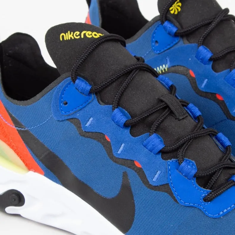 Nike React Element 55 (Game Royal/Black-White-Dynamic Yellow)