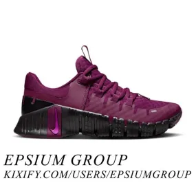 Nike women's free metcon 5 (bordeaux/ bordeaux/ black/ volt/ vivid purple) sizes 5-12 dv3950-601