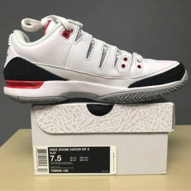 Nike zoom vapor rf aj3 fire red size 7.5 from kith.com