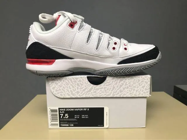 Nike zoom vapor rf aj3 fire red size 7.5 from kith.com