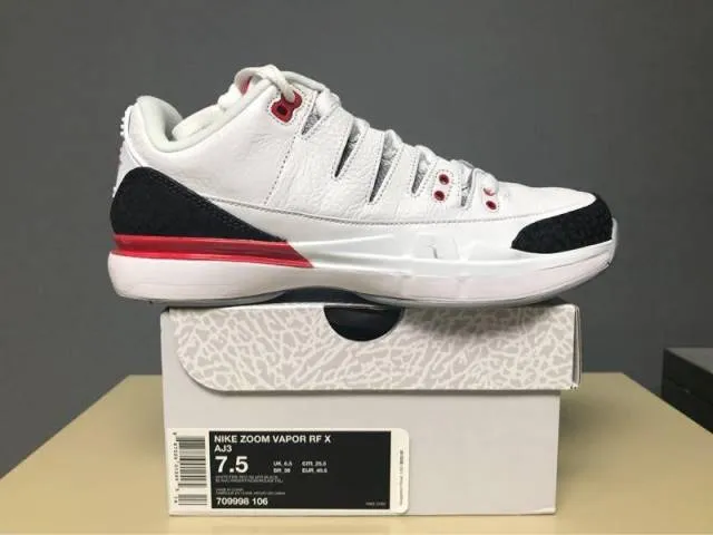 Nike zoom vapor rf aj3 fire red size 7.5 from kith.com