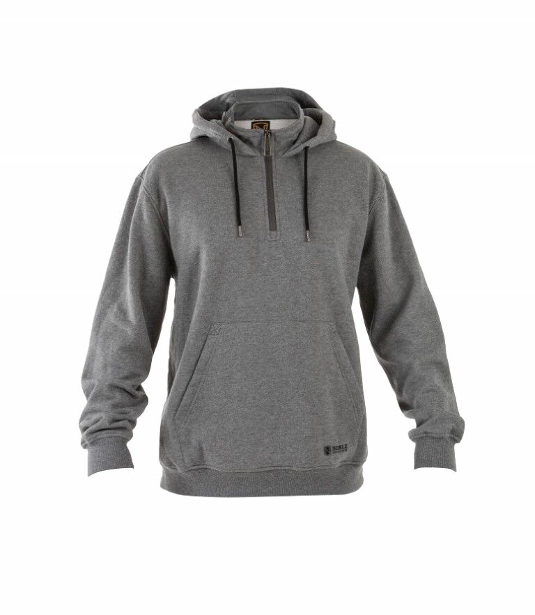 Noble Outfitters Men's Flex Quarter Zip Hoodie in Charcoal Heather