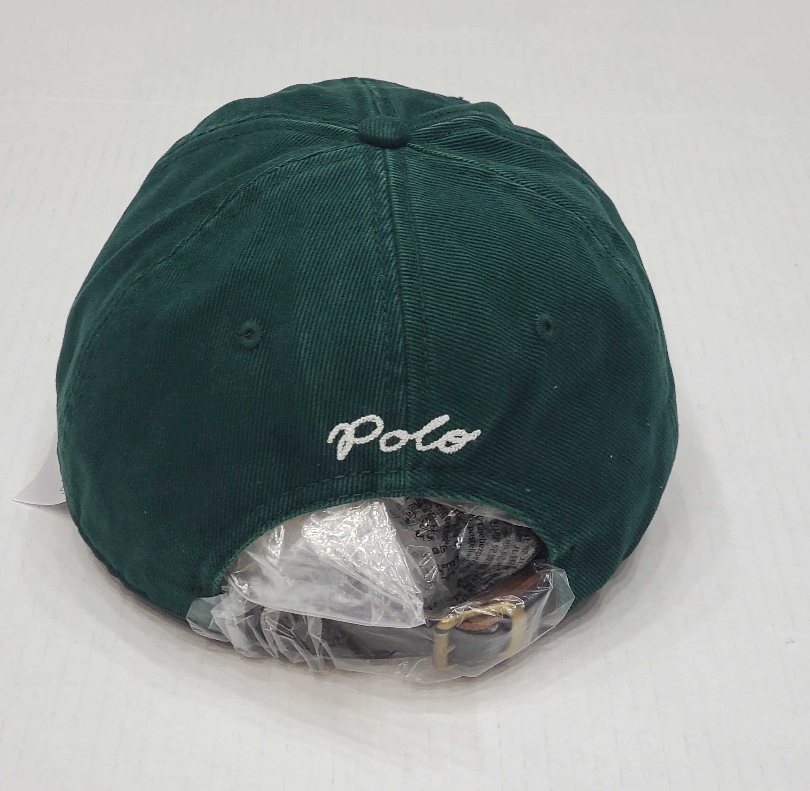 Nwt Polo Ralph Lauren Leather Strapback Hat