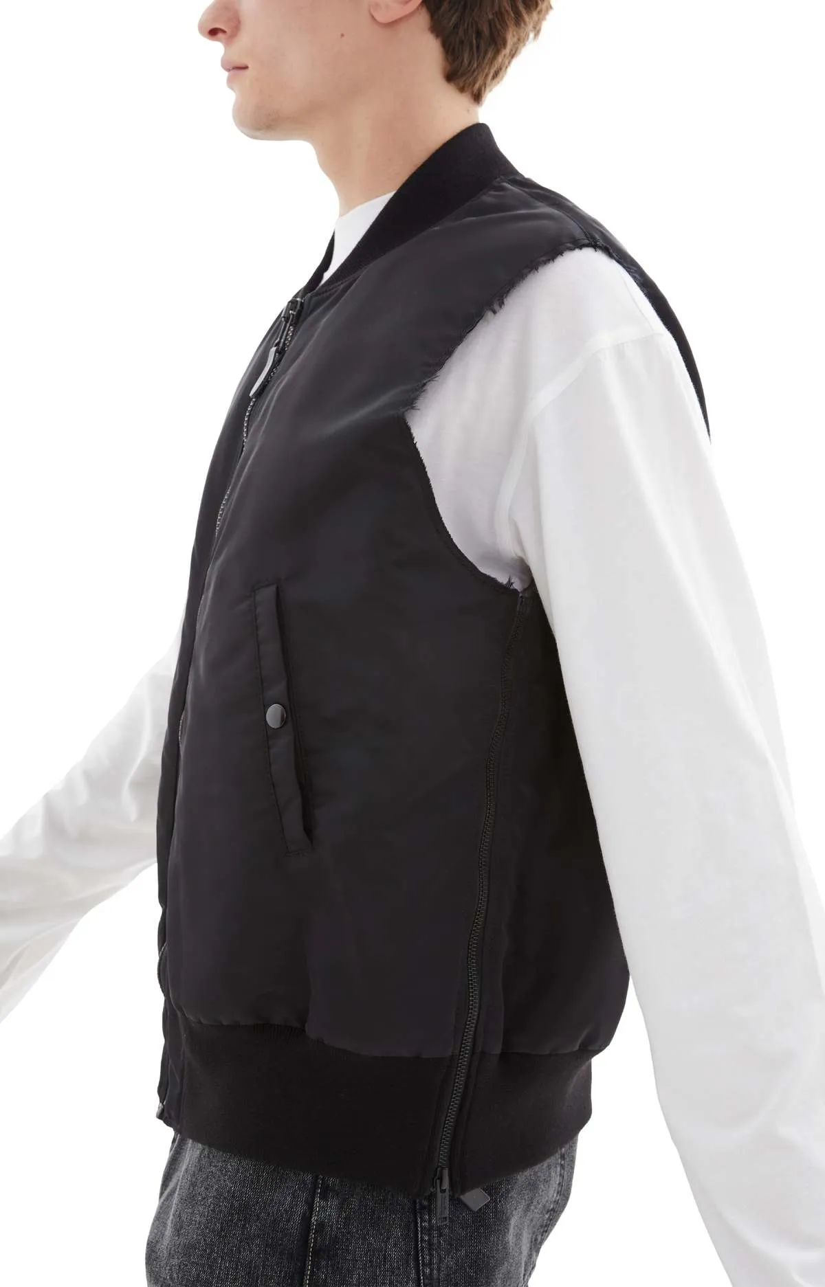 Oversized MA1 Vest - Black