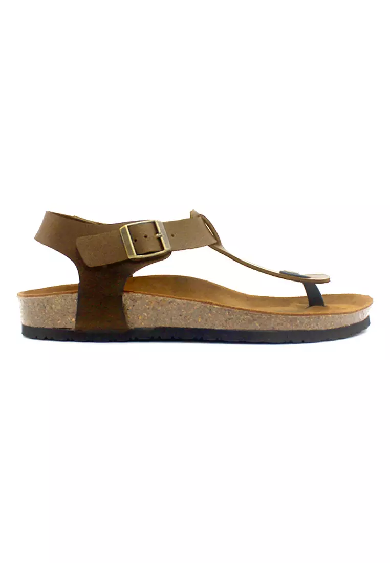 Oxford - Camel Leather Sandals & Flip Flops