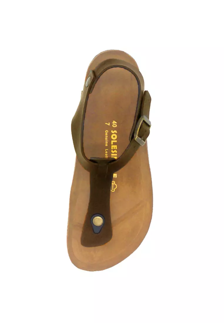 Oxford - Camel Leather Sandals & Flip Flops