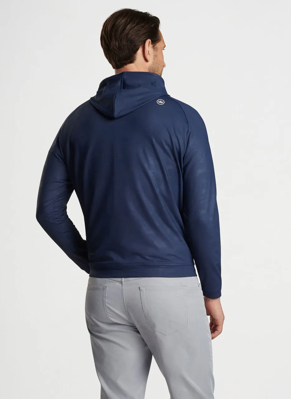 Peter Millar Pine Camo Performance Hoodie: Navy