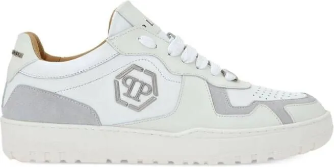 Philipp Plein Hexagon low-top leather sneakers White