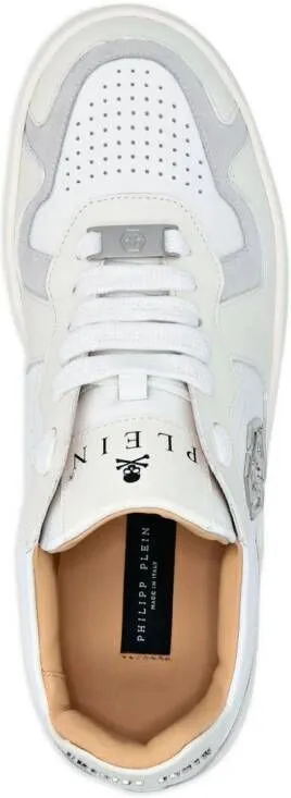 Philipp Plein Hexagon low-top leather sneakers White