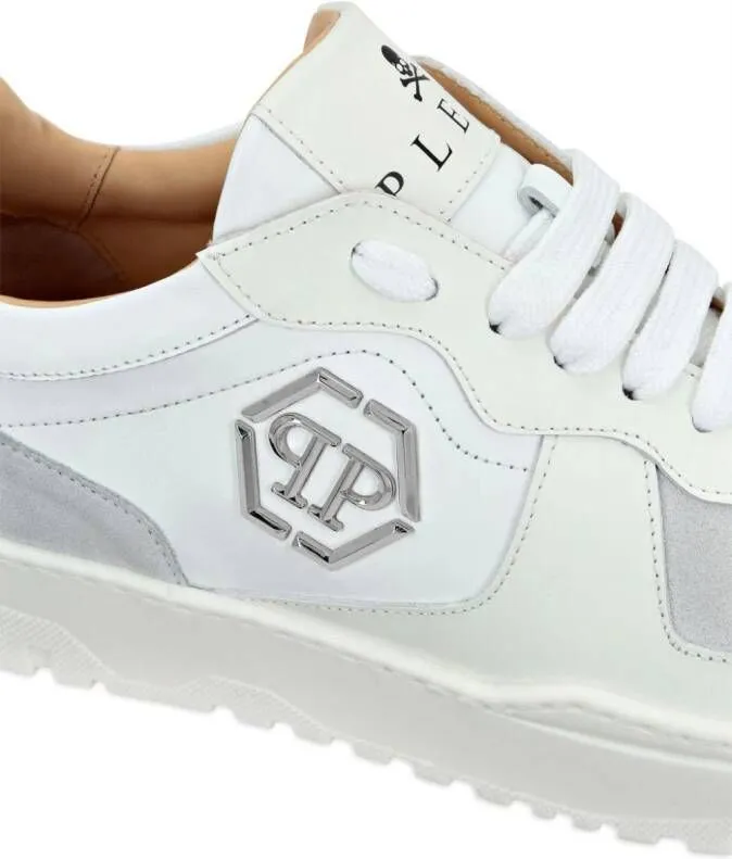 Philipp Plein Hexagon low-top leather sneakers White