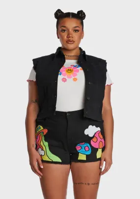 Plus Cosmic Scene Applique Vest-