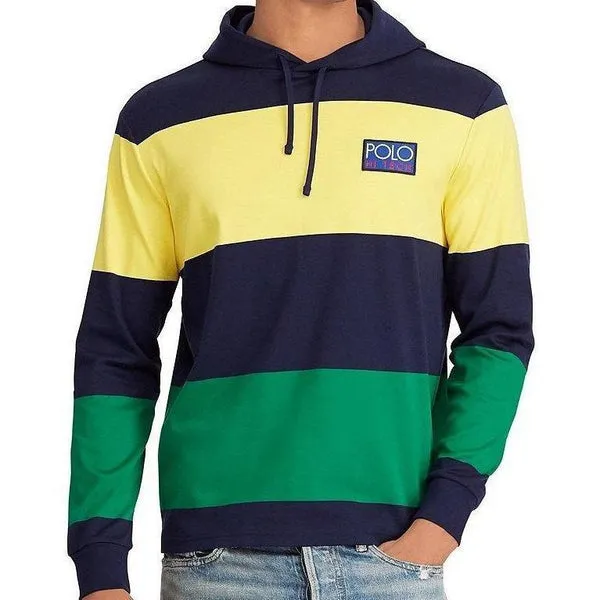 POLO RALPH LAUREN Hi Tech Light Weight Hoodie, Navy/ Multi