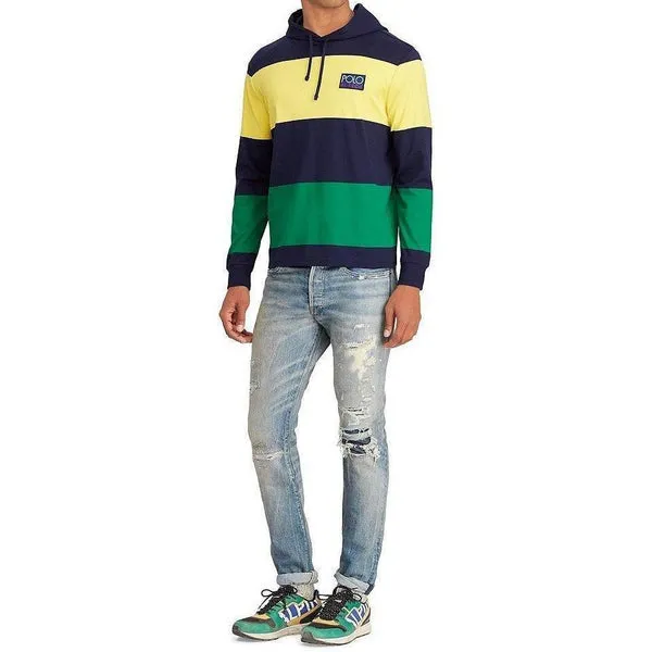 POLO RALPH LAUREN Hi Tech Light Weight Hoodie, Navy/ Multi